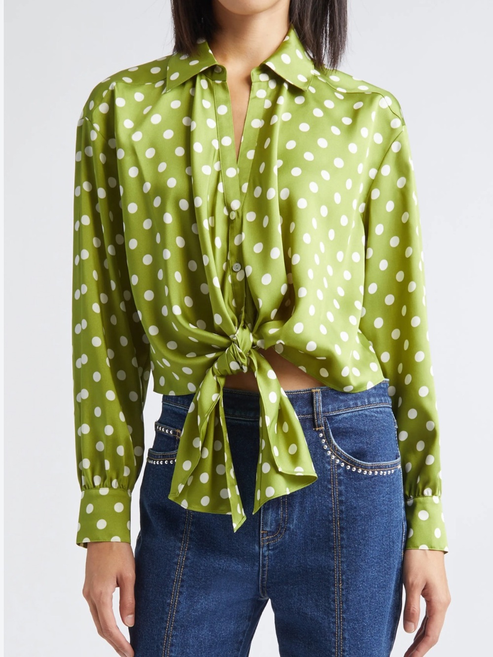New Cinq a Sept Camille polka dot Marianna top